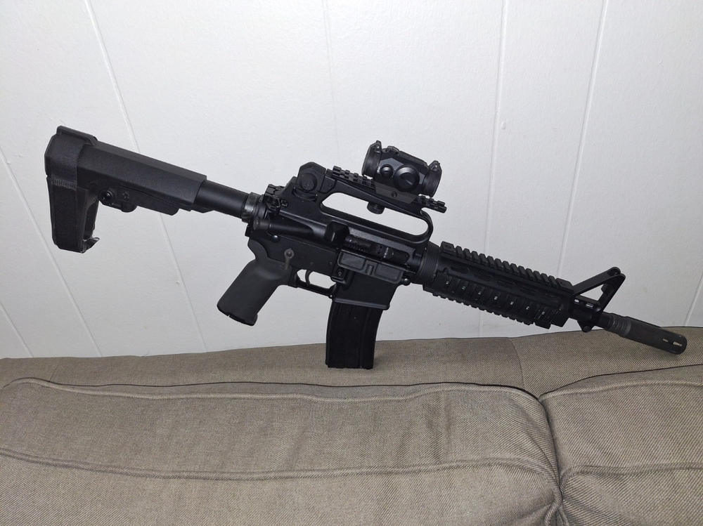 KAK Retro AR15 Extended Flash Hider 1/2-28 - 4" - Customer Photo From Charles Mercer