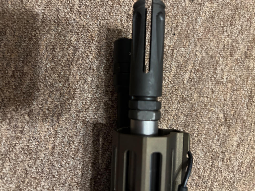 KAK Industry 1/2-28 4-Prong Flash Hider - Customer Photo From Patrick Brannon