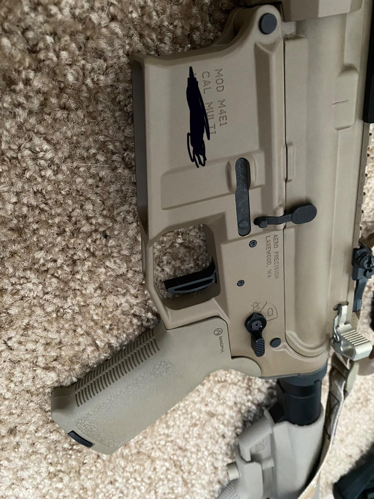 Aero Precision M4E1 Carbine Complete Lower Receiver w/ A2 Grip No Stock - FDE Cerakote - Customer Photo From Alan Barnes