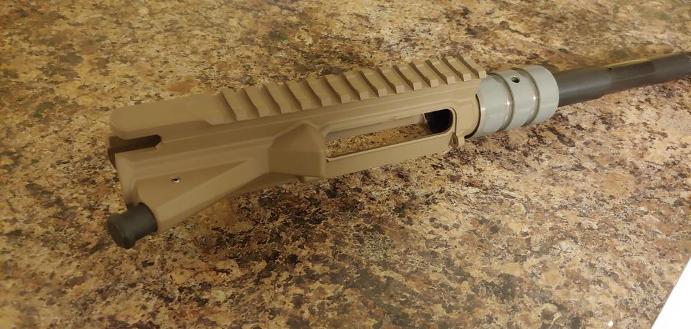 Aero Precision M4E1 Threaded Stripped Upper Receiver - FDE Cerakote - Customer Photo From Dakota Raduenz