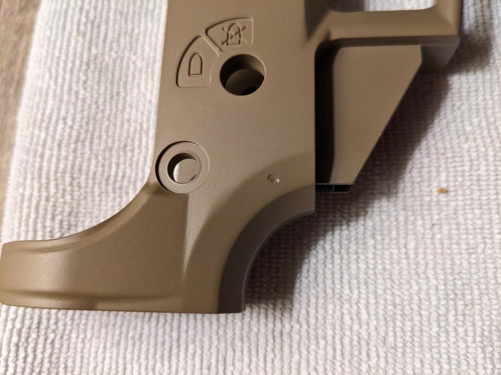 Aero Precision M4E1 Stripped Lower Receiver Special Edition: Franklin Snake - FDE Cerakote (BLEM) - Customer Photo From Connor