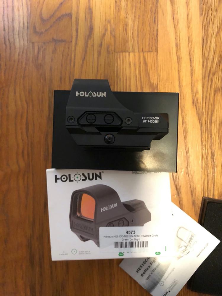 Holosun HE510C-GR Elite Solar Powered Circle Green Dot Sight - Customer Photo From julien gutierrez