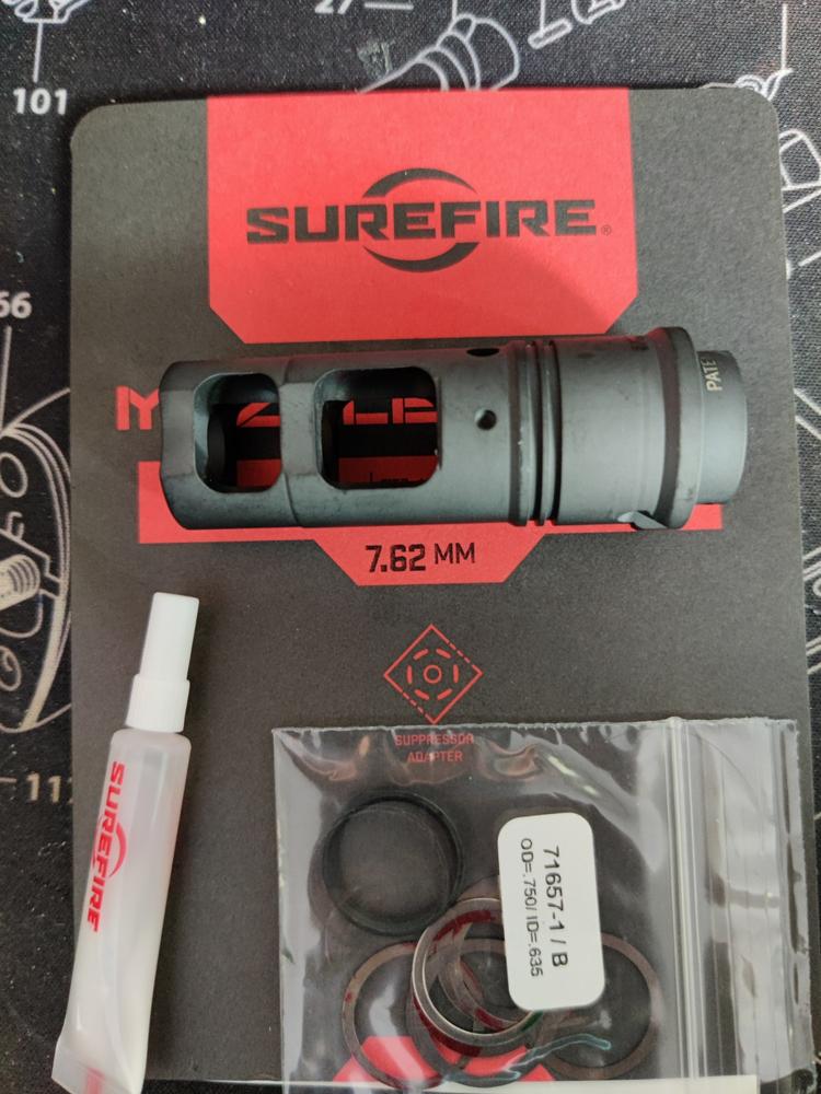 SureFire SOCOM Muzzle Brake w/ Suppressor Adapter 7.62 - 5/8x24 - Customer Photo From Andrew Eller