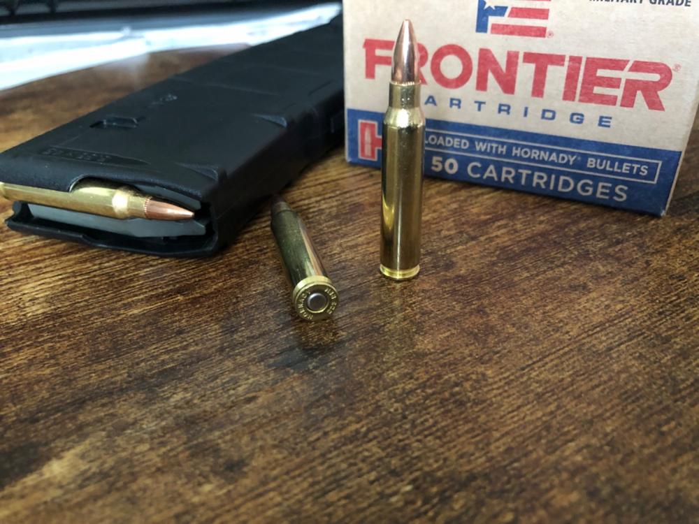 Hornady FR1005 Frontier .223 Remington 55 Grain Full Metal Jacket Rifle Ammo - 50 round box - Customer Photo From Mikhail Pelts