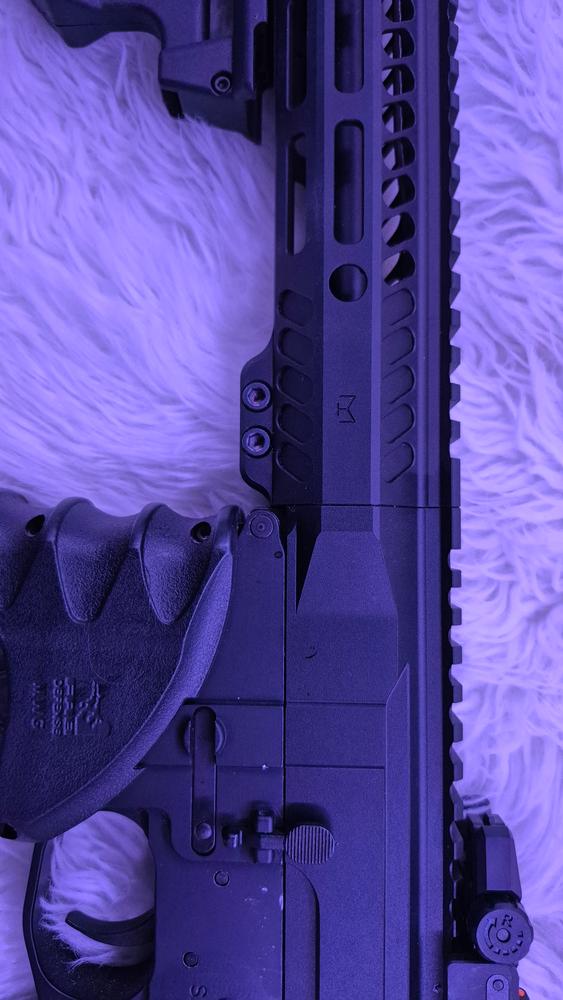 NBS 10.5″ Slick Side Billet 5.56 Nitride Carbine M-LOK Upper Assembly - Customer Photo From Shawn Tannehill