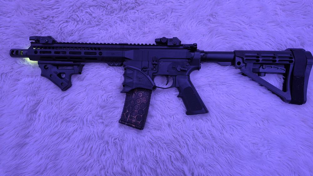 NBS 10.5″ Slick Side Billet 5.56 Nitride Carbine M-LOK Upper Assembly - Customer Photo From Shawn Tannehill