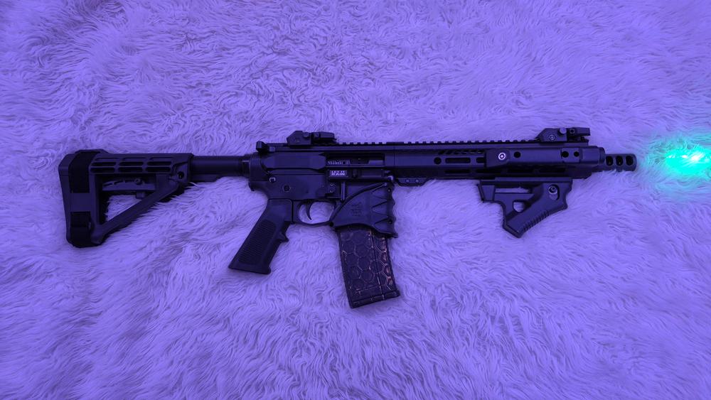 NBS 10.5″ Slick Side Billet 5.56 Nitride Carbine M-LOK Upper Assembly - Customer Photo From Shawn Tannehill