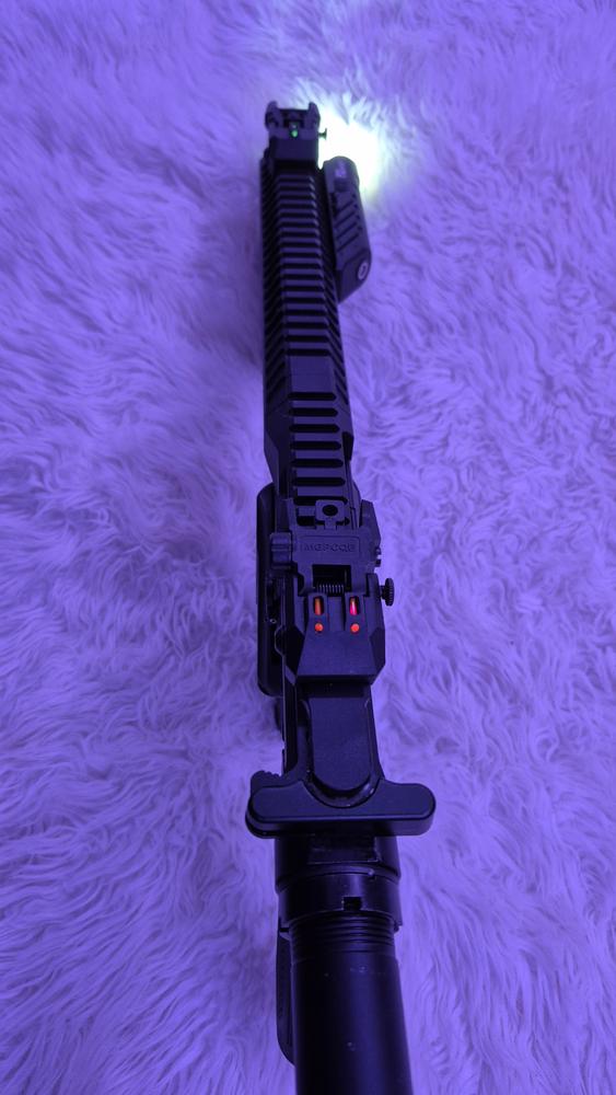 NBS 10.5″ Slick Side Billet 5.56 Nitride Carbine M-LOK Upper Assembly - Customer Photo From Shawn Tannehill