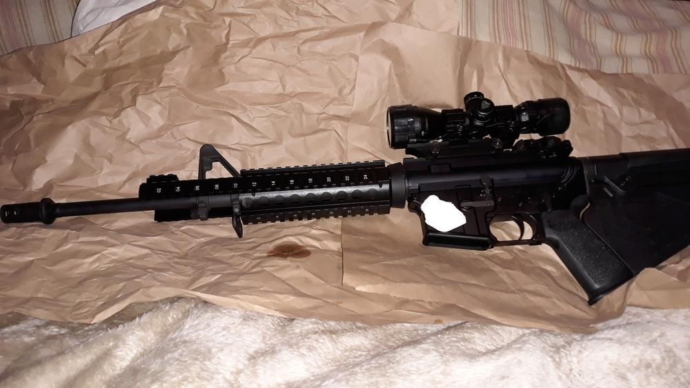 AIM Sports Inc AR Carbine Length 2-Piece Quad Rail w/ Extended Rail - Customer Photo From abraham 