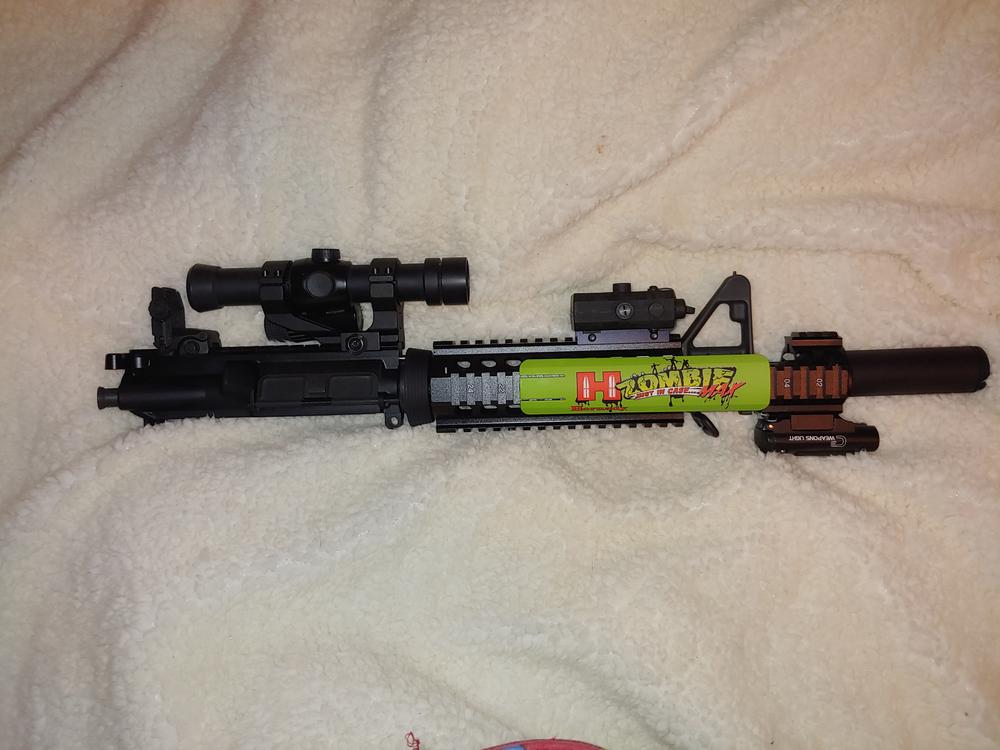 AIM Sports Inc AR Carbine Length 2-Piece Quad Rail w/ Extended Rail - Customer Photo From Jeff