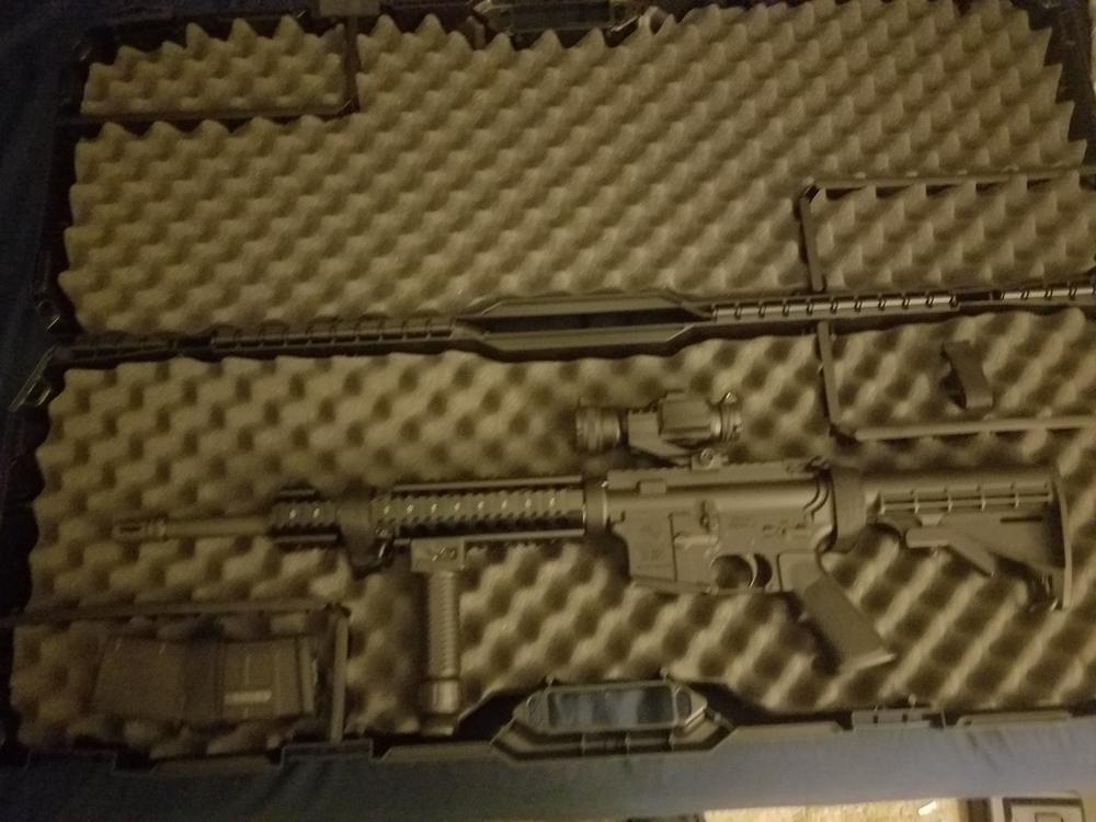 AIM Sports Inc AR Carbine Length 2-Piece Quad Rail w/ Extended Rail - Customer Photo From Ian Rice