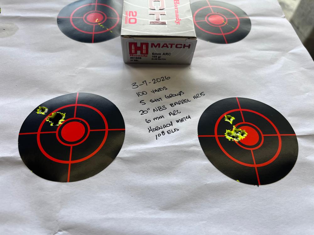 NBS 20" 6mm ARC 4150 Rifle Medium 1:7.5 Twist Nitride Barrel - Customer Photo From B