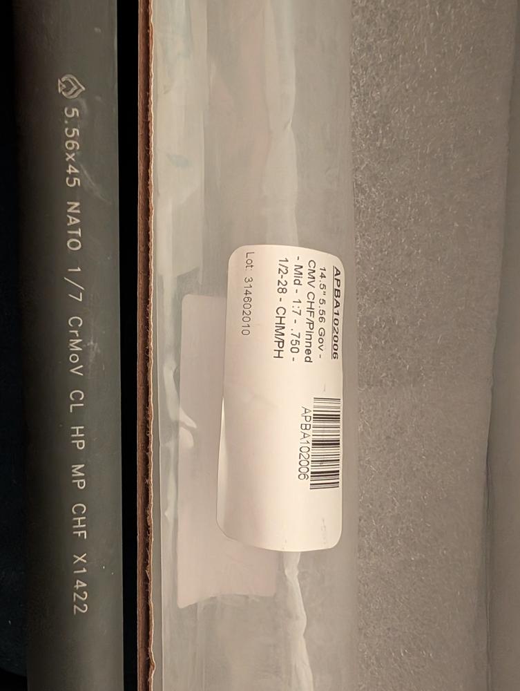 Aero Precision 14.5" 5.56 Midlength Cold Hammer Forged Barrel 1:7 Twist - Customer Photo From Kyle