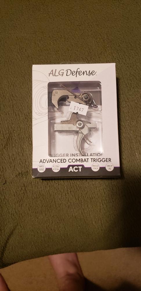 ALG ACT AR-15 Combat Trigger - Customer Photo From Geoffrey Conklin