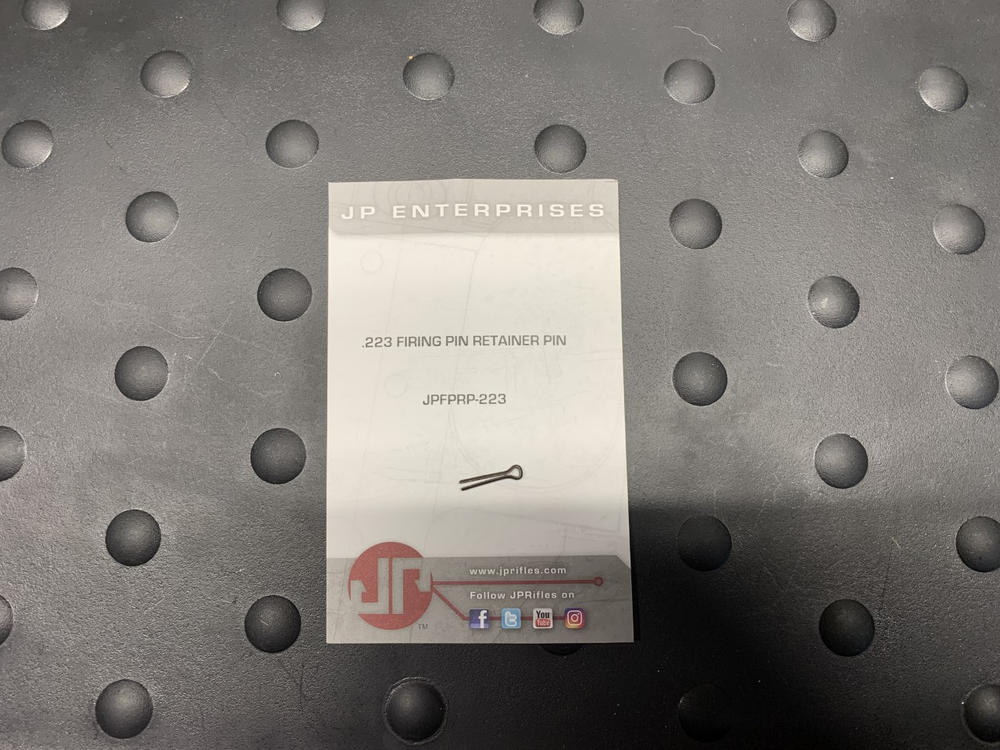 JP Enterprises .223 Firing Pin Retainer Pin - Cotter Style - Customer Photo From Tom Jordan