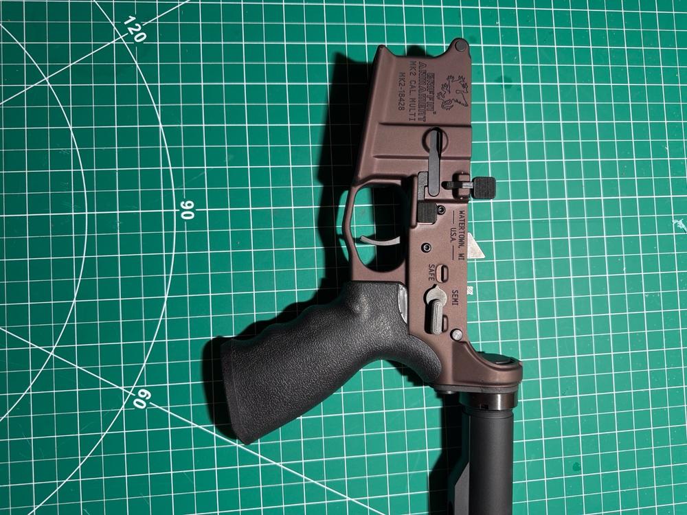 Griffin Armament MK2 AR-15 Ambidextrous Stripped Lower Receiver - BLEM - Terra Brown - Customer Photo From Winston Bialecki