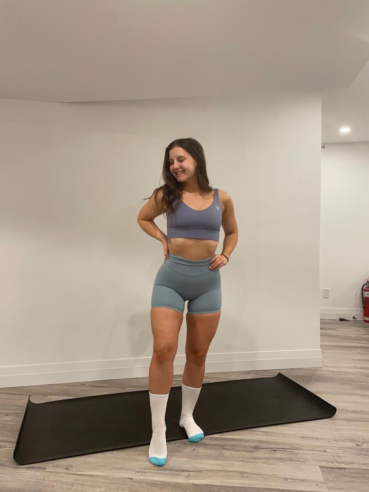 Hyper Cycling Seamless Shorts Cadet Blue - Customer Photo From Carly