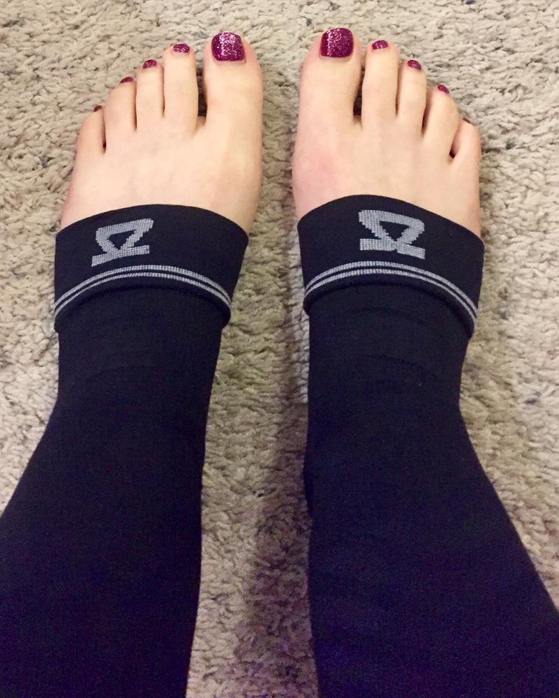 Compression Ankle / Calf Sleeves - Customer Photo From christine h.