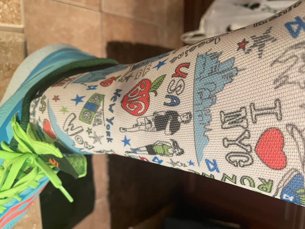 New York Doodle Compression Socks (Knee-High) - Customer Photo From don pontes