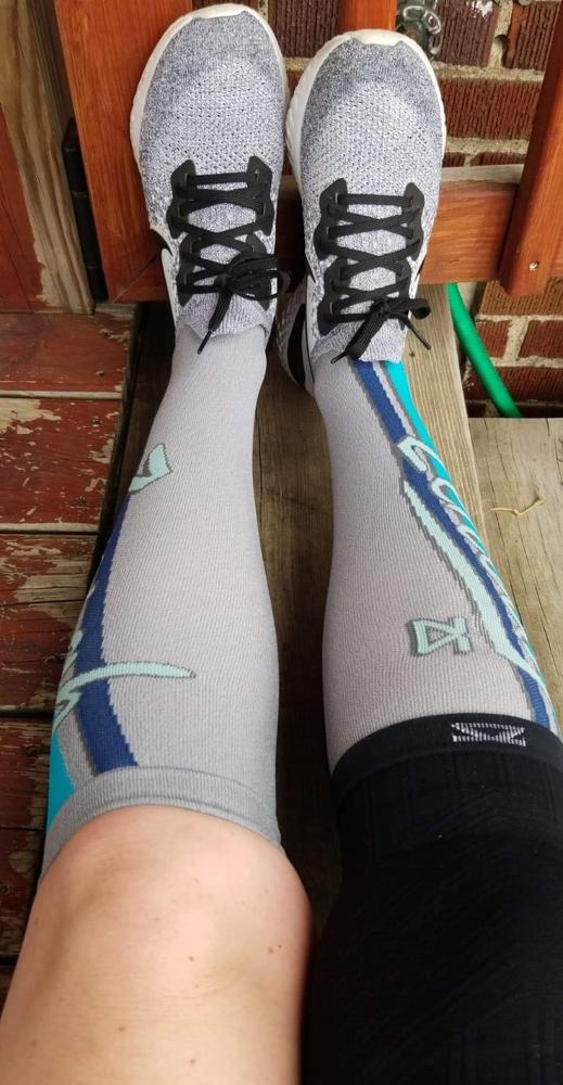Sock of the Month Compression Socks - Customer Photo From Victoria Harkenrider