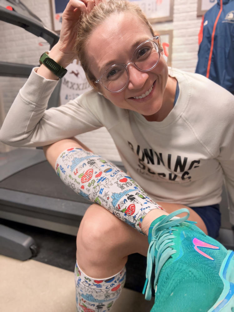 New York Doodle Compression Leg Sleeves - Customer Photo From Amber McIntyre