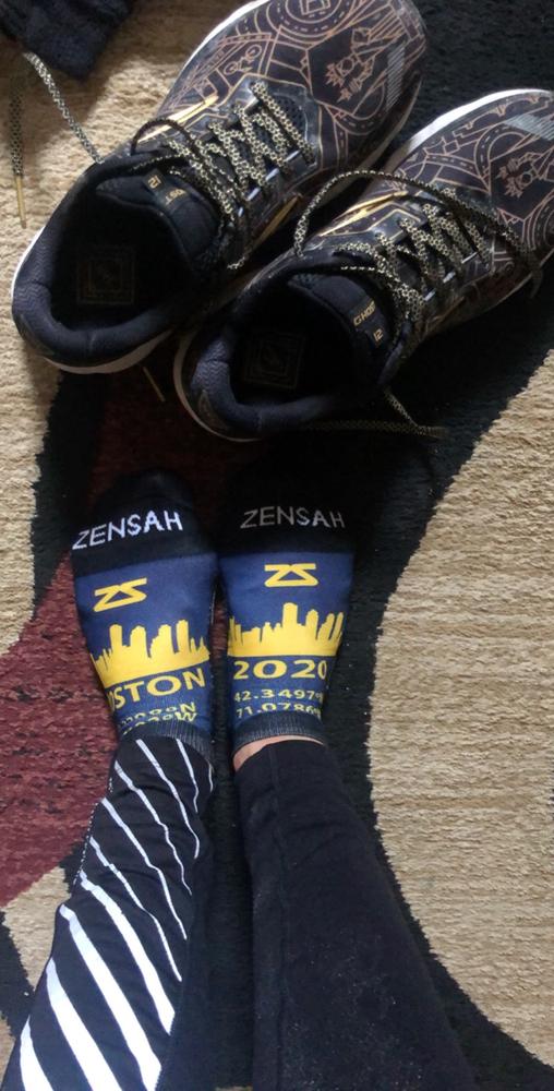 Boston Skyline Socks (No Show) - Customer Photo From Carol Tesch