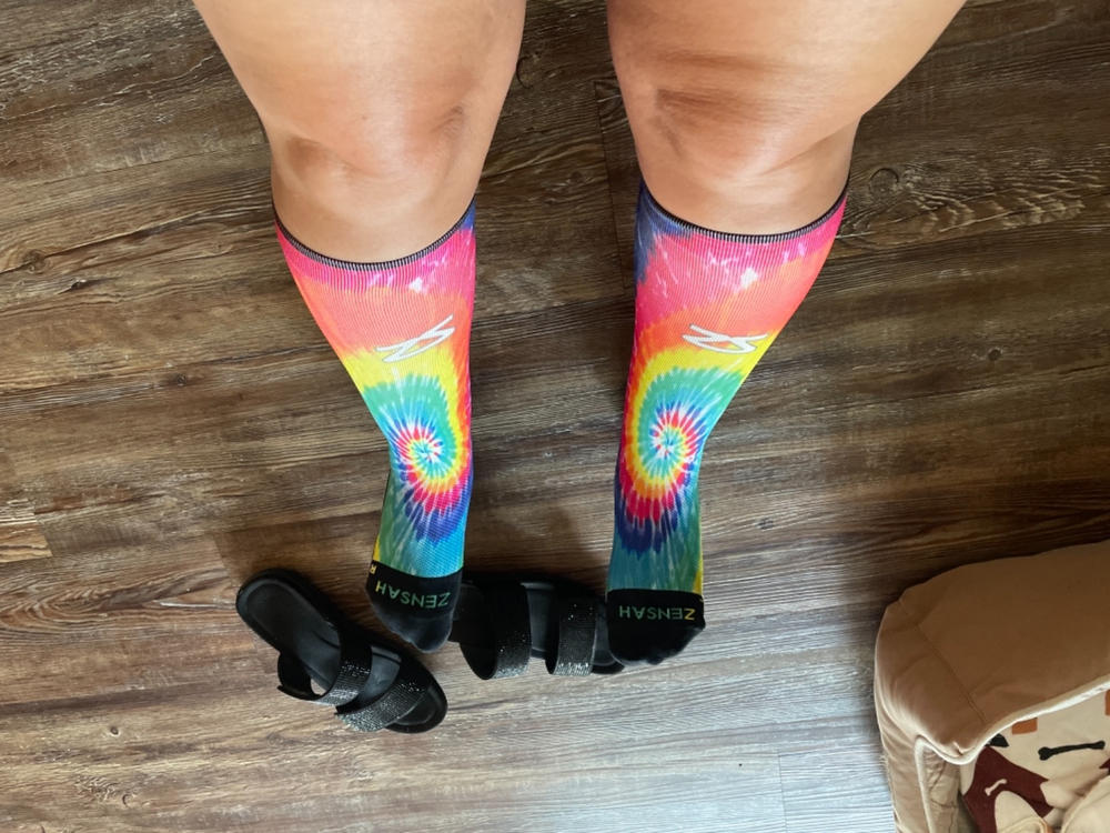 Tie Dye Compression Socks (Knee-High) - Customer Photo From Kerri M Sakalo