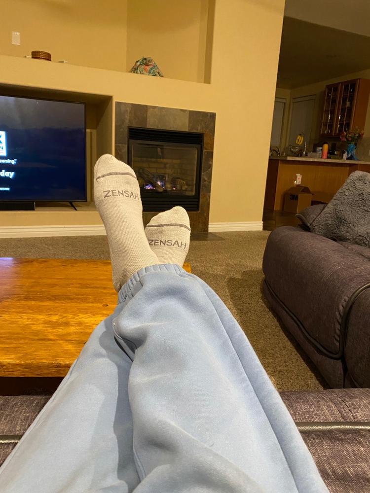 Calming Sleep Socks (Knee High) - Customer Photo From Darcy