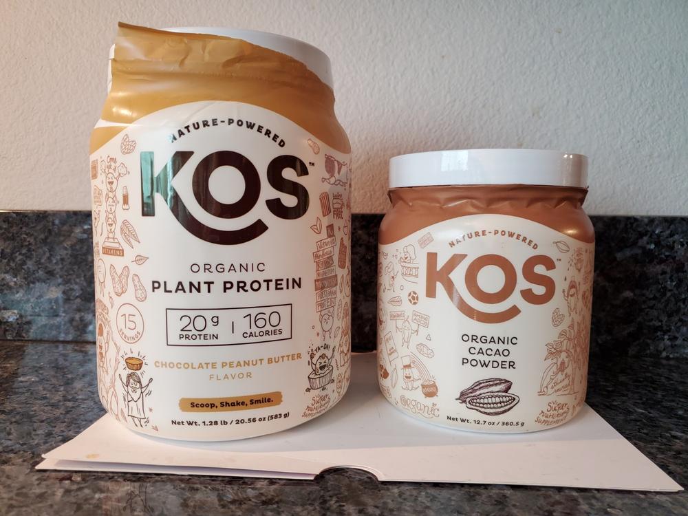 KOS Plant Protein - Chocolate Peanut Butter and Chocolate Chip Mint ...
