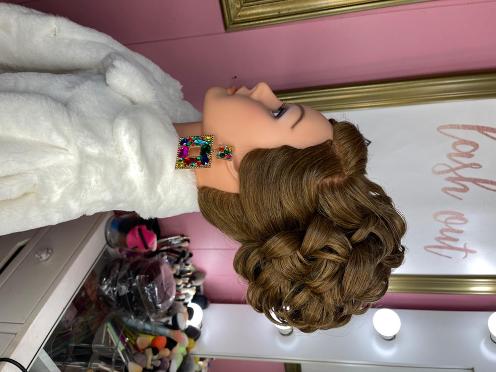 Tessa [100% Human Hair Mannequin] Long Hair Training Head - Customer Photo From Ashley Rivera