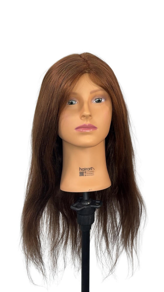 Premium Manikin Hairart Mannequin Head 100% Human Hair, 14 18 Inches Ideal  For Hairdressers Practicing From Lornaji, $23.12