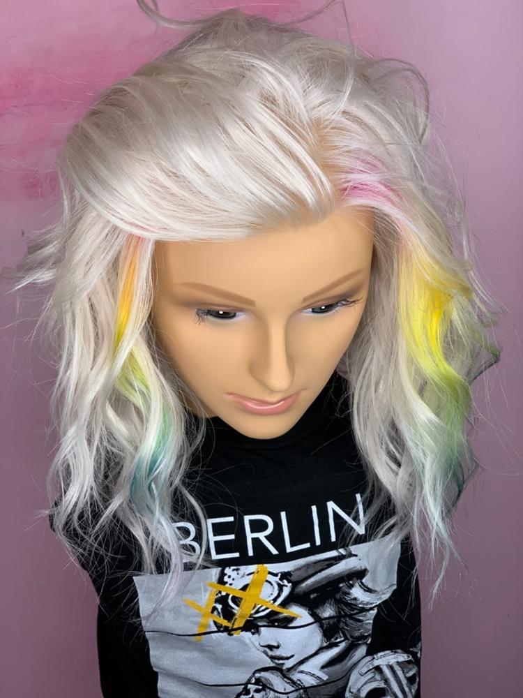 Bianca Platinum Blonde Human Hair Mannequin for color deposit - 15 inch hair - Customer Photo From Stephanie Agneta