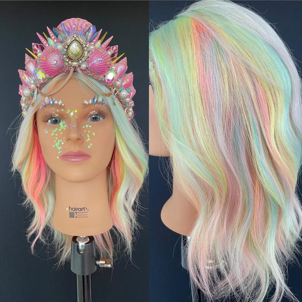 Bianca Platinum Blonde Human Hair Mannequin for color deposit - 17 inch hair - Customer Photo From Stephanie Walker