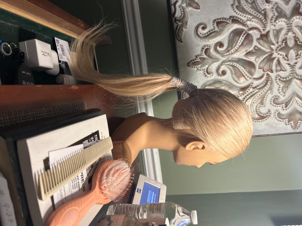 Blonde Ava Updo & Bridal Training Mannequin [100% Human Hair] - Customer Photo From Michelle Nardone