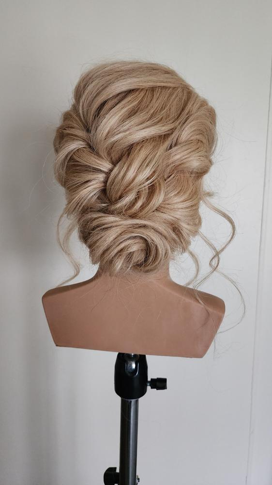 Blonde Ava Updo & Bridal Training Mannequin [100% Human Hair] - Customer Photo From Yuliia Khmelnytska