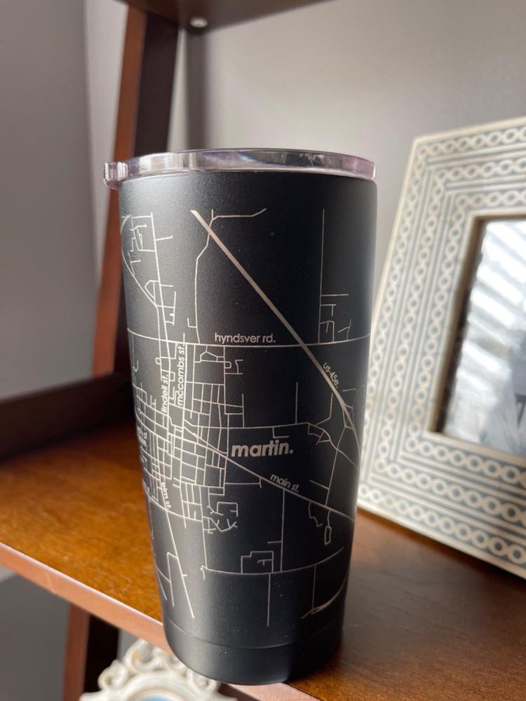 Home Town Map 20 oz Insulated Pint Tumbler - Customer Photo From Bryant Fisher