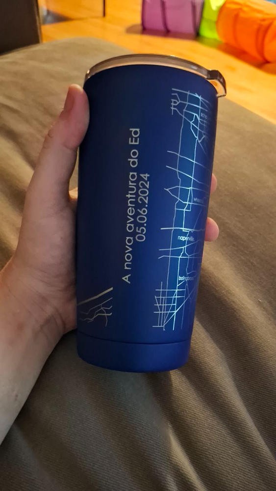 Home Town Map 20 oz Insulated Pint Tumbler - Customer Photo From Artur Queiroz