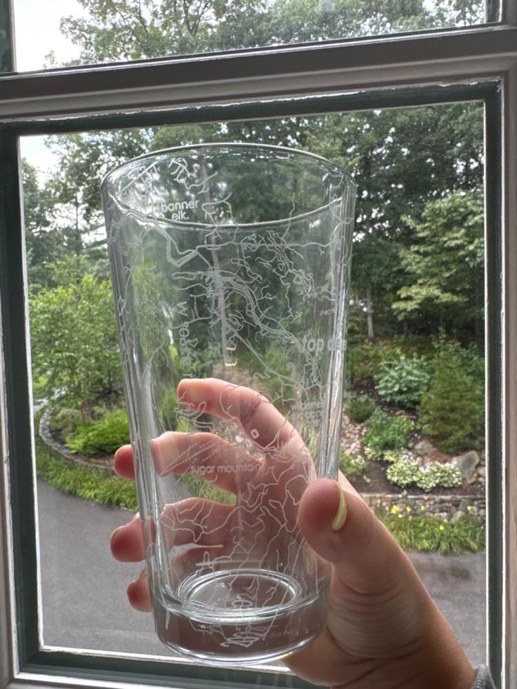 Anywhere Map Pint Glass - Customer Photo From TATUM EVANS