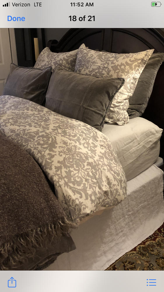 Smooth Linen Fitted Sheet - Customer Photo From JPolino