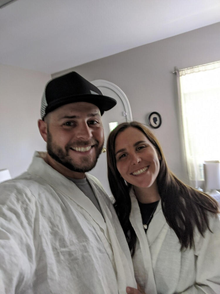 Pair of St. Barts Linen Robes - Customer Photo From Loretta Manges