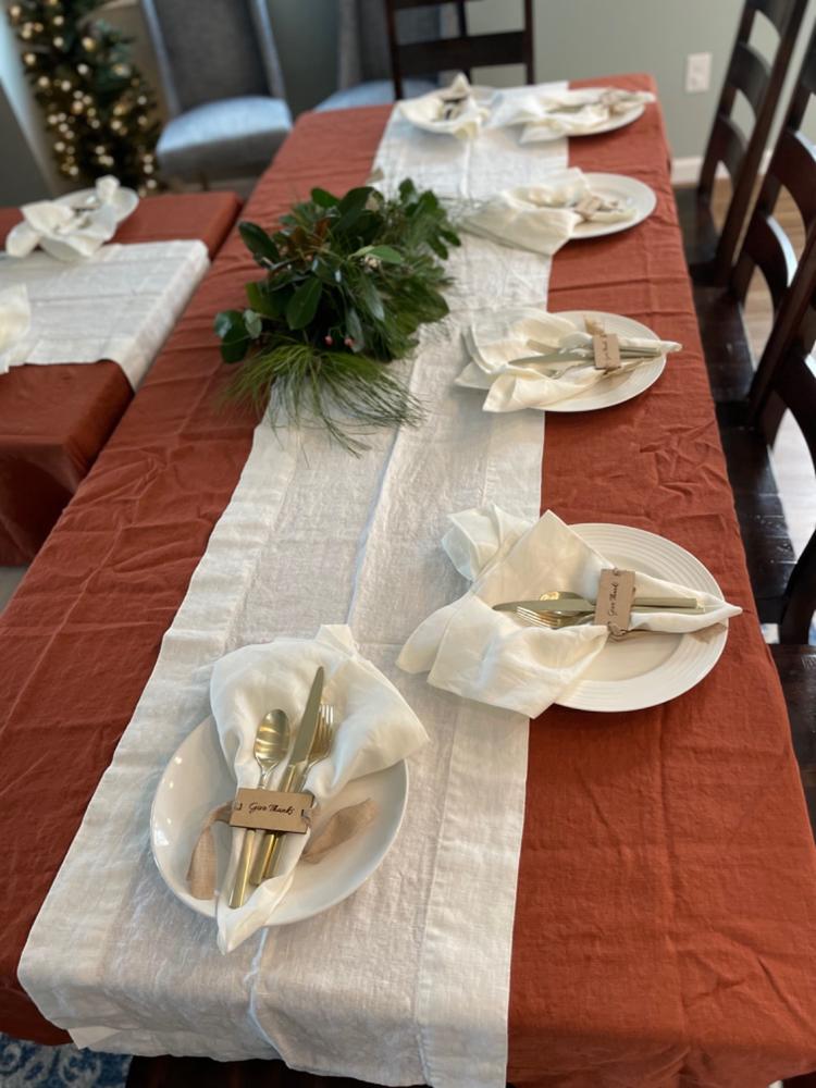 Orkney Linen Table Runner - Customer Photo From Kimberly Simpson