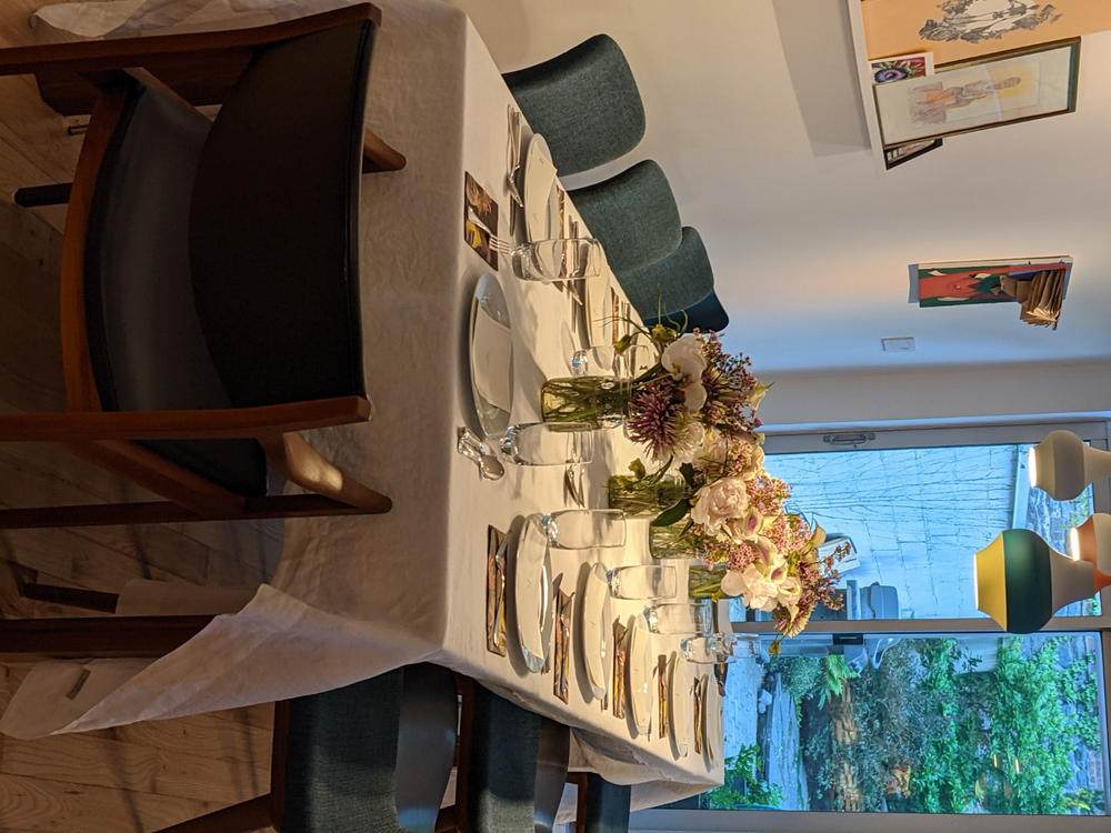 Smooth Linen Tablecloth - Customer Photo From Nell Cote