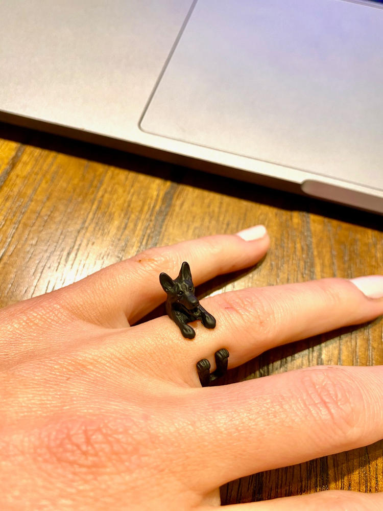 German Shepherd Wrap Ring - Customer Photo From Matthew Paroff