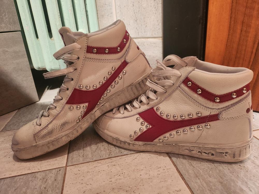 Diadora Game L High con Borchie (Borchiate) - Rosse - Customer Photo From Eva Beretta