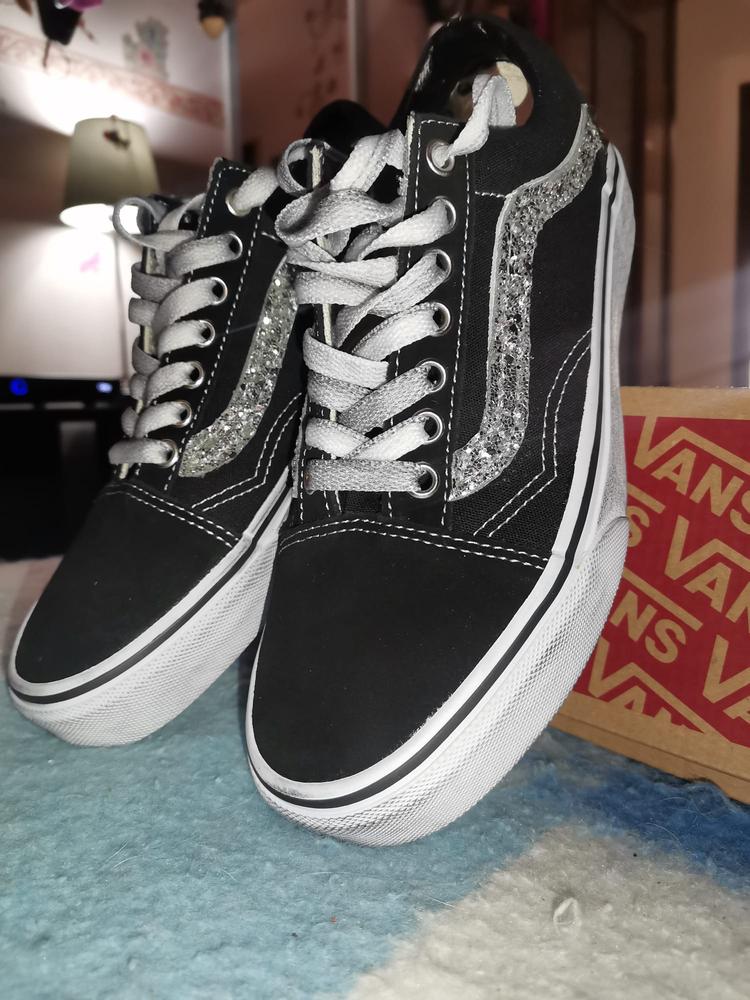 Vans Old Skool Glitter Argento e Borchie Spedizione GRATIS 24h Racoon Lab