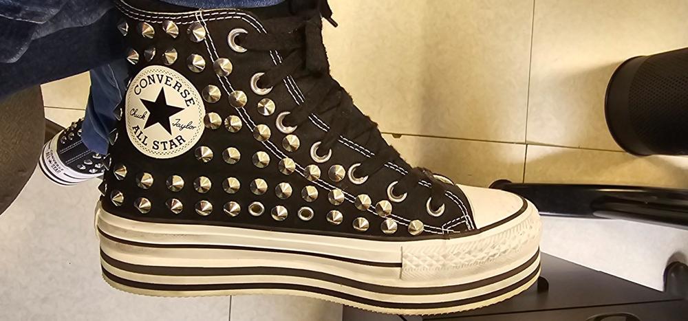 Converse All Star Alte Borchiate - Suola Platform doppia - Customer Photo From Davi Laura