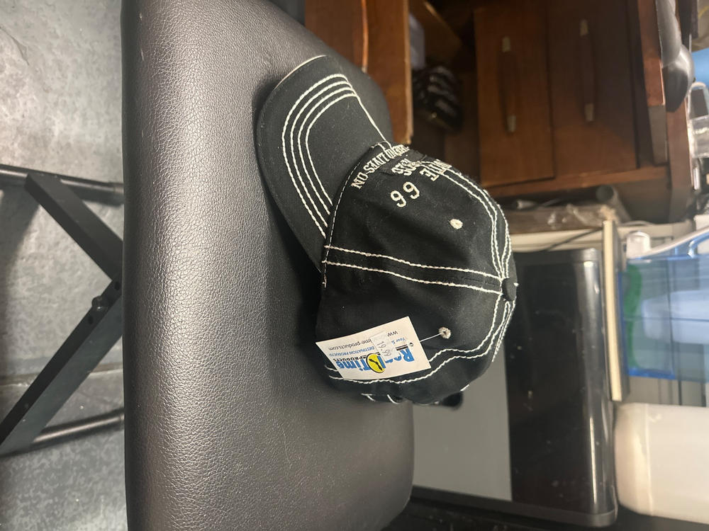 Route 66 Black Hat with Distressed Hole - Customer Photo From fetzum tomovic