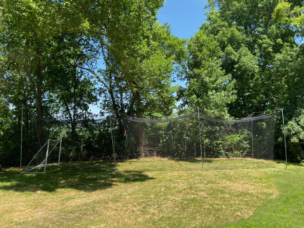 The "Rookie" Complete Residential Backyard Batting Cage Kit - Customer Photo From Damon and Elizabeth Abaray