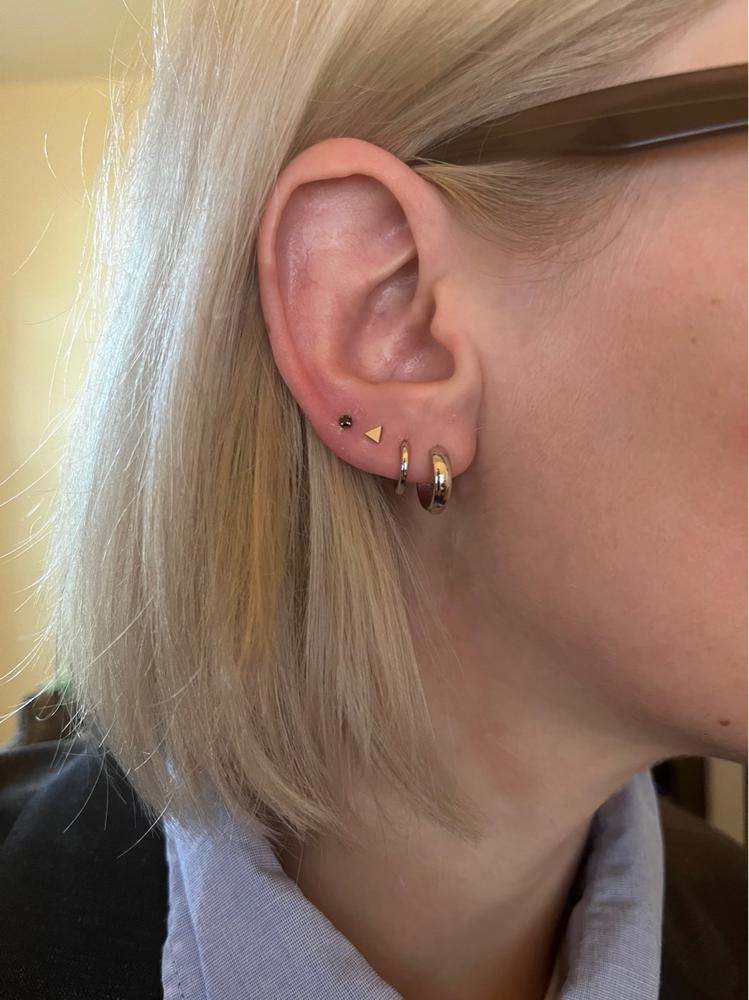 14K Solid Gold Small Hoop Earrings – Hoops By Hand