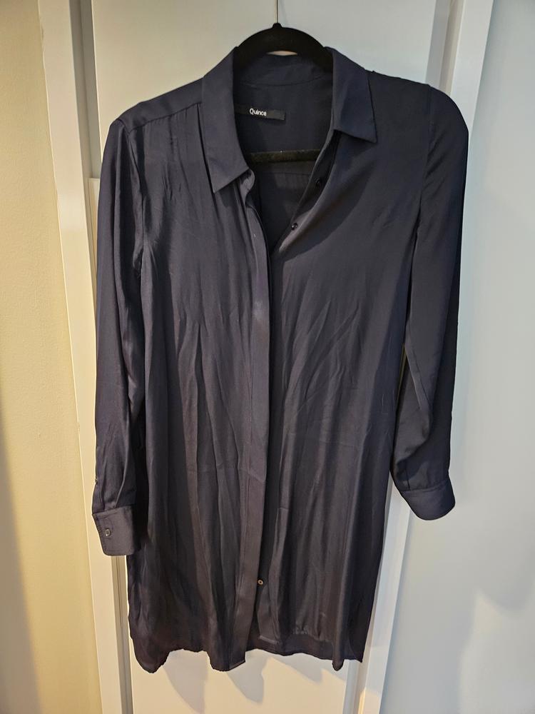 How to style a shirt dress + Quince washable silk shirt dress review – Jess  Keys